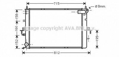 AVA QUALITY COOLING au2152 -  Радиатор, охлаждение двигателя